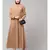Grey Skin Matt Nida Front open Hidden Placket Daily wear casual Abaya