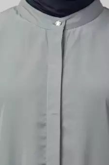 Navy Matt Nida Front open Hidden Placket Daily wear casual Abaya