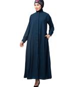 Rust Matt Nida Front open Hidden Placket Daily wear casual Abaya
