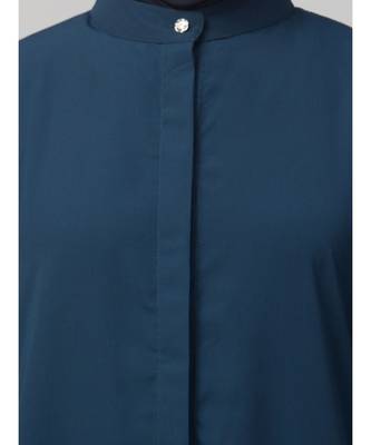 Rust Matt Nida Front open Hidden Placket Daily wear casual Abaya 5