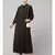 Navy Blue Matt Nida Front open Hidden Placket Daily wear casual Abaya