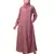 Mauve Pink Matt Nida Front open Band Colar & cuff Daily wear casual Abaya