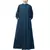 Teal Blue Matt Nida Front open Band Colar & cuff Daily wear casual Abaya