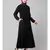 Black Matt Nida Pleats at front daily wear Casual Abaya