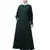 Green Matt Nida Long Cuff buttons till waist umbrella Abaya