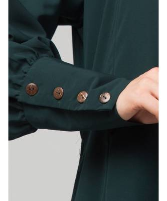 Green Matt Nida Long Cuff buttons till waist umbrella Abaya 6