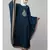 Teal/Khaki Matt Nida Contrast border front and sleeve embroidery Kaftan