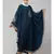 Teal/Khaki Matt Nida Contrast border front and sleeve embroidery Kaftan