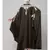 Olive Gree Matt Nida Front to back & at hand opening Resham Embroidery Irani Kaftan