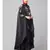 Dark Grey Premium Shine Nida front and sleeve resham embroidery Irani Kaftan