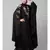 Black Premium Shine Nida front and sleeve resham embroidery Irani Kaftan