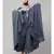 Grey Matt Nida Front to back & at hand opening Resham Embroidery Irani Kaftan