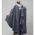 Grey Matt Nida Front to back & at hand opening Resham Embroidery Irani Kaftan
