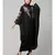 Black Matt Nida front and sleeve thread embroidery Kaftan