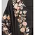Black Matt Nida front and sleeve thread embroidery Kaftan