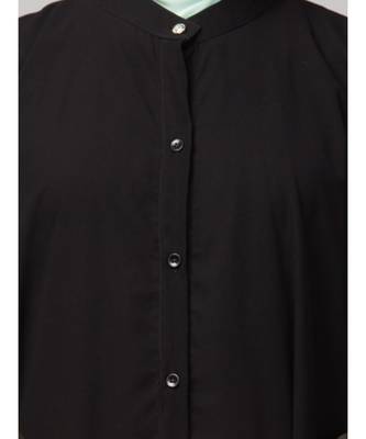 Black/Olive Premium Shine Nida Green Two Color Front Open Dubai Style Kaftan 5