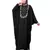 Black Premium Shine Nida front multi color hand work Nida Kaftan