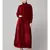 Maroon Velvet Front open Coat pocket Velvet casual Abaya