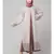Lt. Pink/Skin Upper Georgette Inner Premium Sine Nida Two Layers Hand work Party Wear Abaya