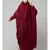 Maroon Matt Nida Head to toe long cuff ready to wear one pc hijab with Naqab