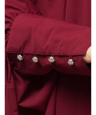 Maroon Matt Nida Head to toe long cuff ready to wear one pc hijab with Naqab 6