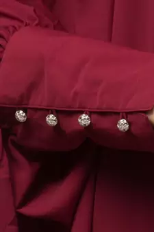 Maroon Matt Nida Head to toe long cuff ready to wear one pc hijab with Naqab