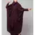 Wine Matt Nida Head to toe long cuff ready to wear one pc hijab with Naqab