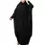 Black Matt Nida Head to toe long cuff ready to wear one pc hijab with Naqab