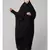 Black Matt Nida Head to toe long cuff ready to wear one pc hijab with Naqab