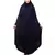 Navy 100% Viscose Knits /Jersey Head to toe smocking at sleeve ready to wear one pc hijab with Naqab