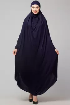 Nazneen Head to toe smocking at sleeve ready to wear one pc Jilbab with Naqab