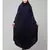 Navy 100% Viscose Knits /Jersey Head to toe smocking at sleeve ready to wear one pc hijab with Naqab