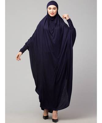 Nazneen Head to toe smocking at sleeve ready to wear one pc Jilbab with Naqab 3