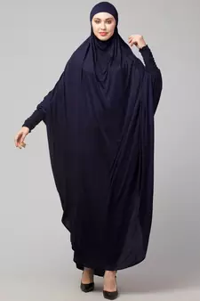 Nazneen Head to toe smocking at sleeve ready to wear one pc Jilbab with Naqab