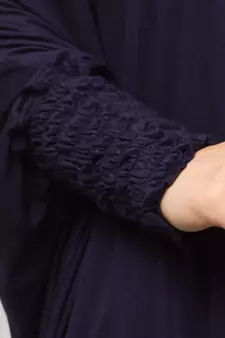 Nazneen Head to toe smocking at sleeve ready to wear one pc Jilbab with Naqab