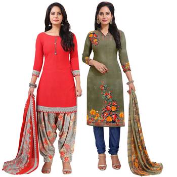 Multicolor floral print crepe salwar 1