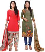 Multicolor floral print crepe salwar