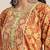 Varanga blue floral printed kurta with gota embellishment on yoke.