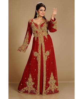 Modern Islamic Arabic Kaftan Dress For Weddin Gown Party Wear Dress 3