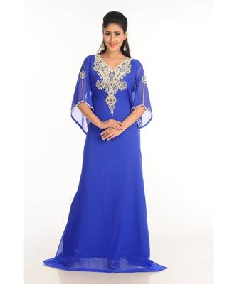 Gandura Dubai Moroccan Arabic Traditional Party Thobe Kaftan 1