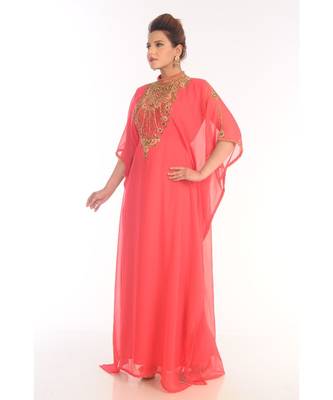 Eleagnt Modern Arabic Kaftan Dress For Women Wedding Gown 1