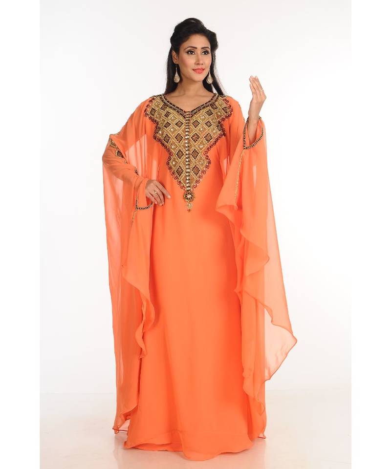 Modern Islamic Arabic Kaftan Dress For Weddin Gown Party Wear Dress