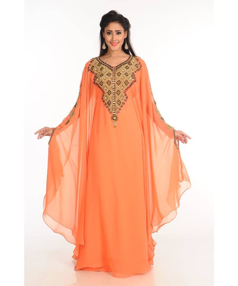 Modern Islamic Arabic Kaftan Dress For Weddin Gown Party Wear Dress