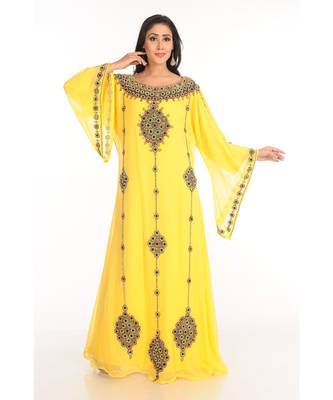 Dubai Morocan Arabic Islamic Kaftan Dress 1