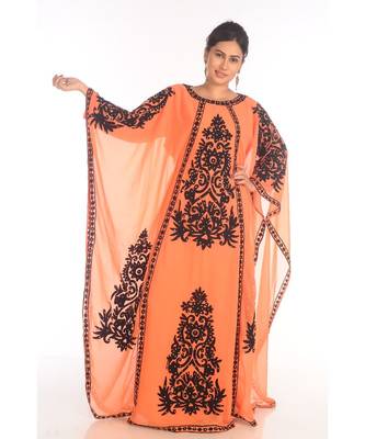 Eleagnt Modern Arabic Kaftan Dress For Women Wedding Gown 2