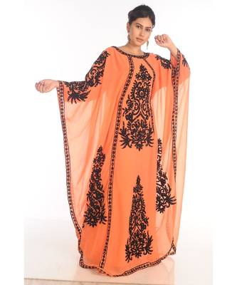 Eleagnt Modern Arabic Kaftan Dress For Women Wedding Gown 4