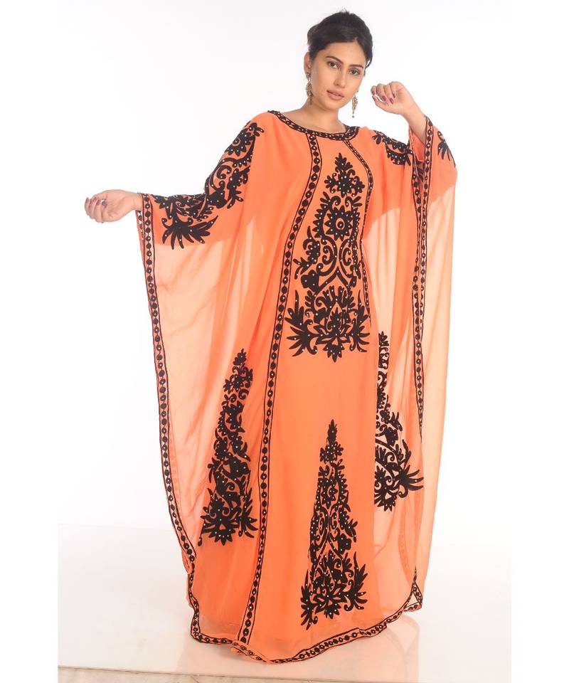 Eleagnt Modern Arabic Kaftan Dress For Women Wedding Gown