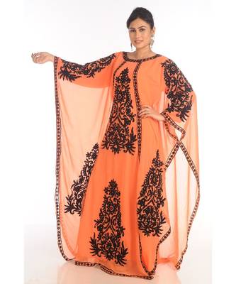 Eleagnt Modern Arabic Kaftan Dress For Women Wedding Gown 5