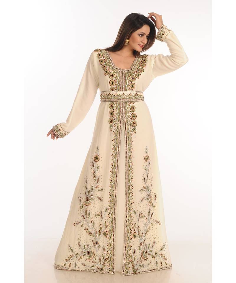 Modern Islamic Arabic Kaftan Dress For Weddin Gown Party Wear Dress
