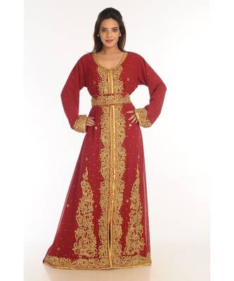 2018 Ramadan Eid Moroccan Kaftan Islamic Moroccan Jalabiya Dress 1